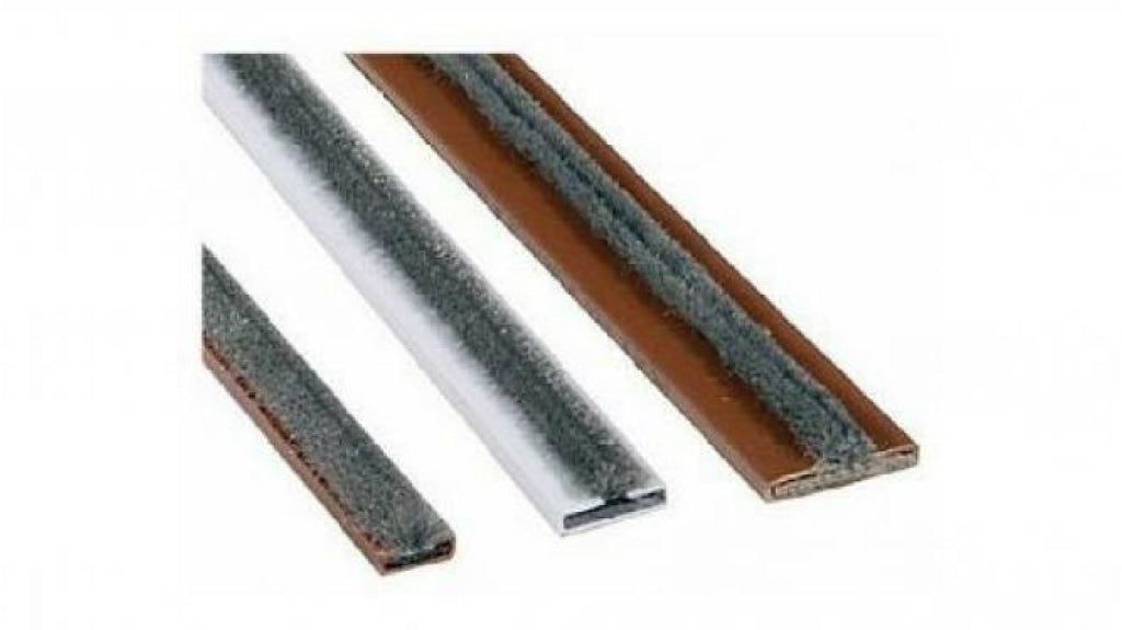 20mm combined heat and smoke seals set in brown and white, for fire doors