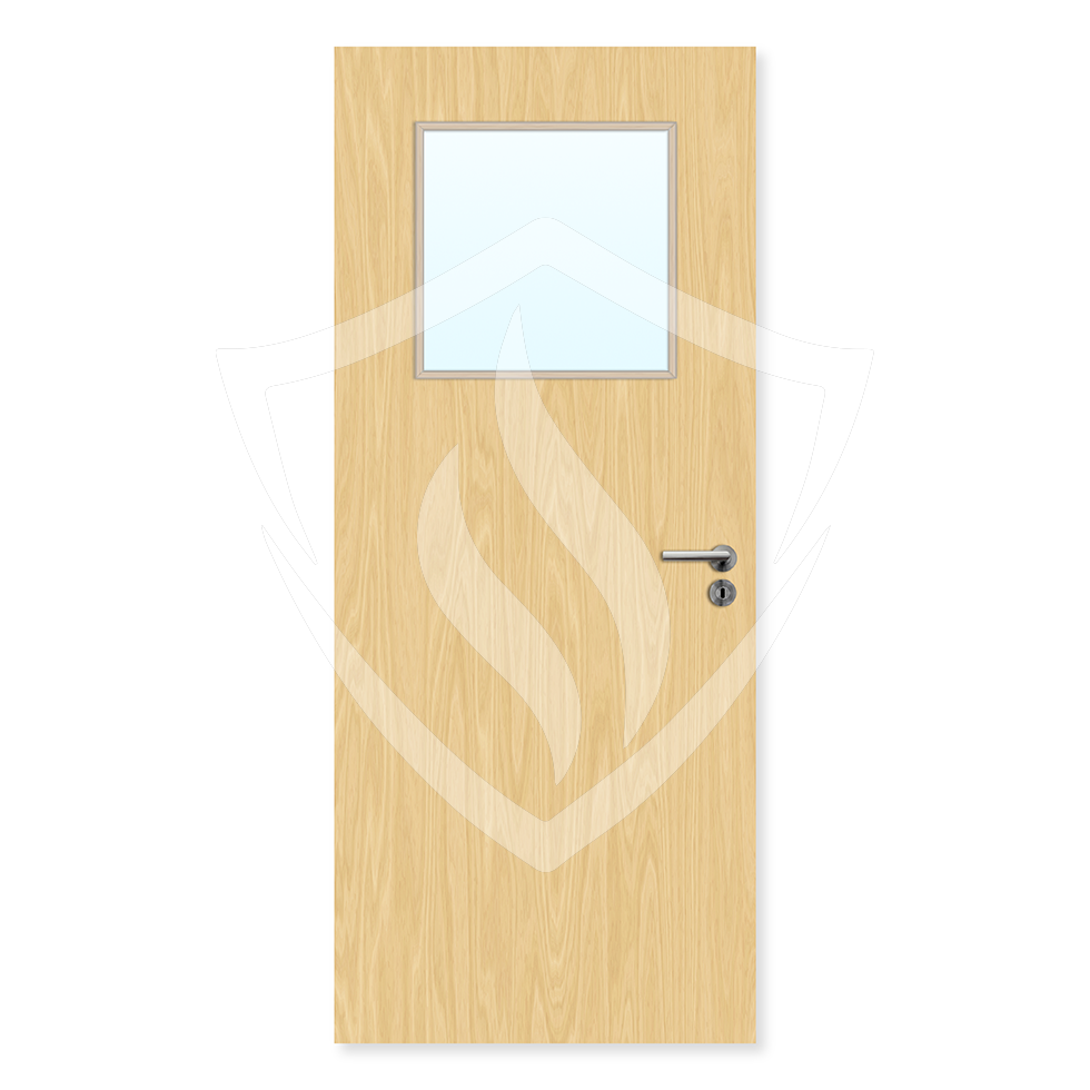 Premier Internal Bespoke Ash Veneer 1g Glazed Fd60 fire Door Clear Glass / Ash Veneer / Up to 2440mm x 1220mm x 54mm Premier Fire Doors