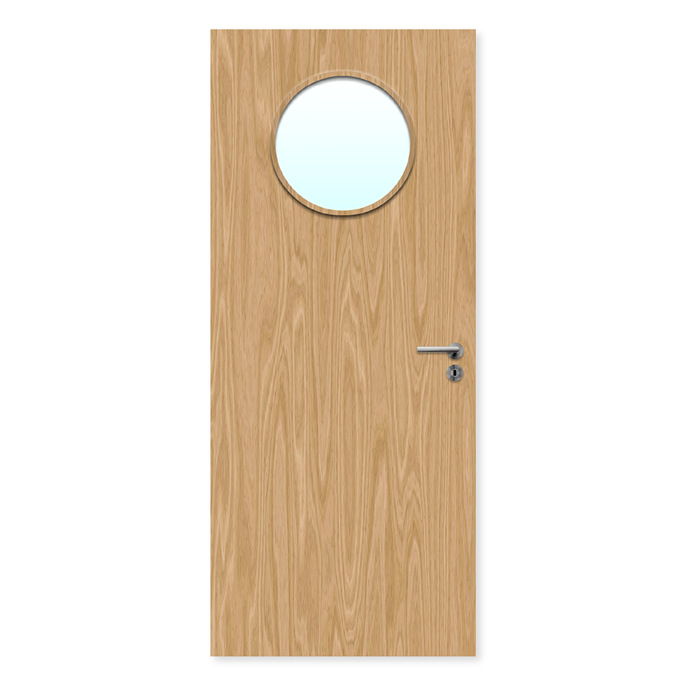 Premier Internal Walnut Bespoke 5G FD30 Fire Door glazing design