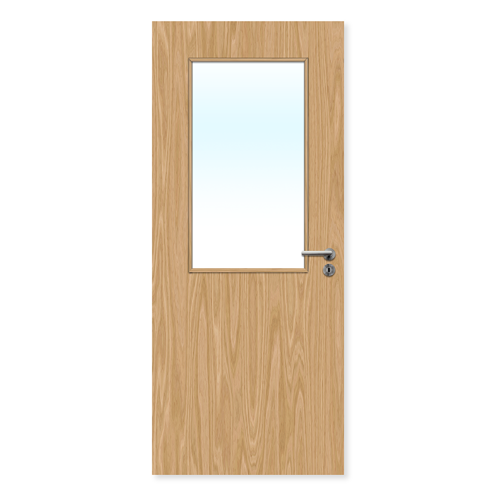 Premier Internal Primed 8G FD30 Fire Door glazing design