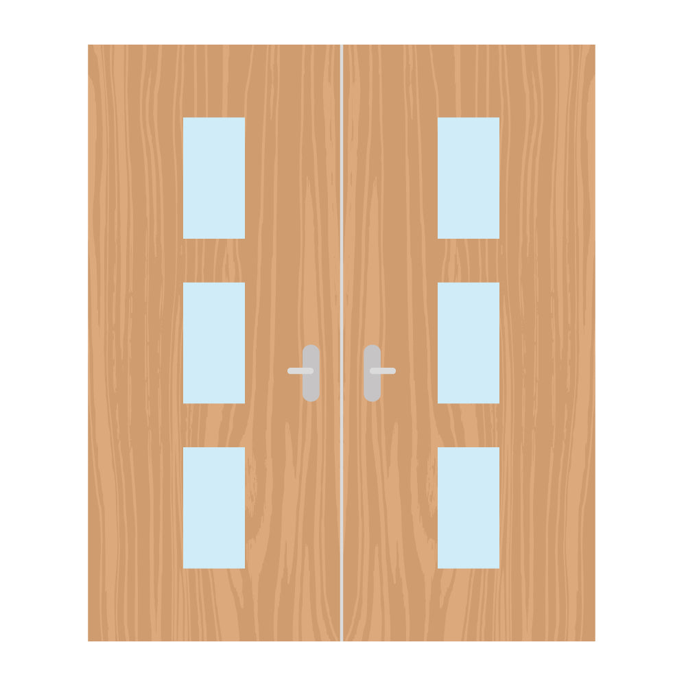 Premier External Paint Grade Ply 23G FD60 Fire Door glazing design