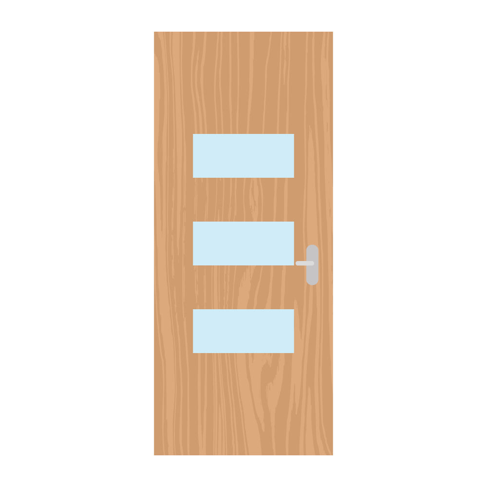 Premier Internal Walnut Bespoke 24G FD60 Fire Door glazing design