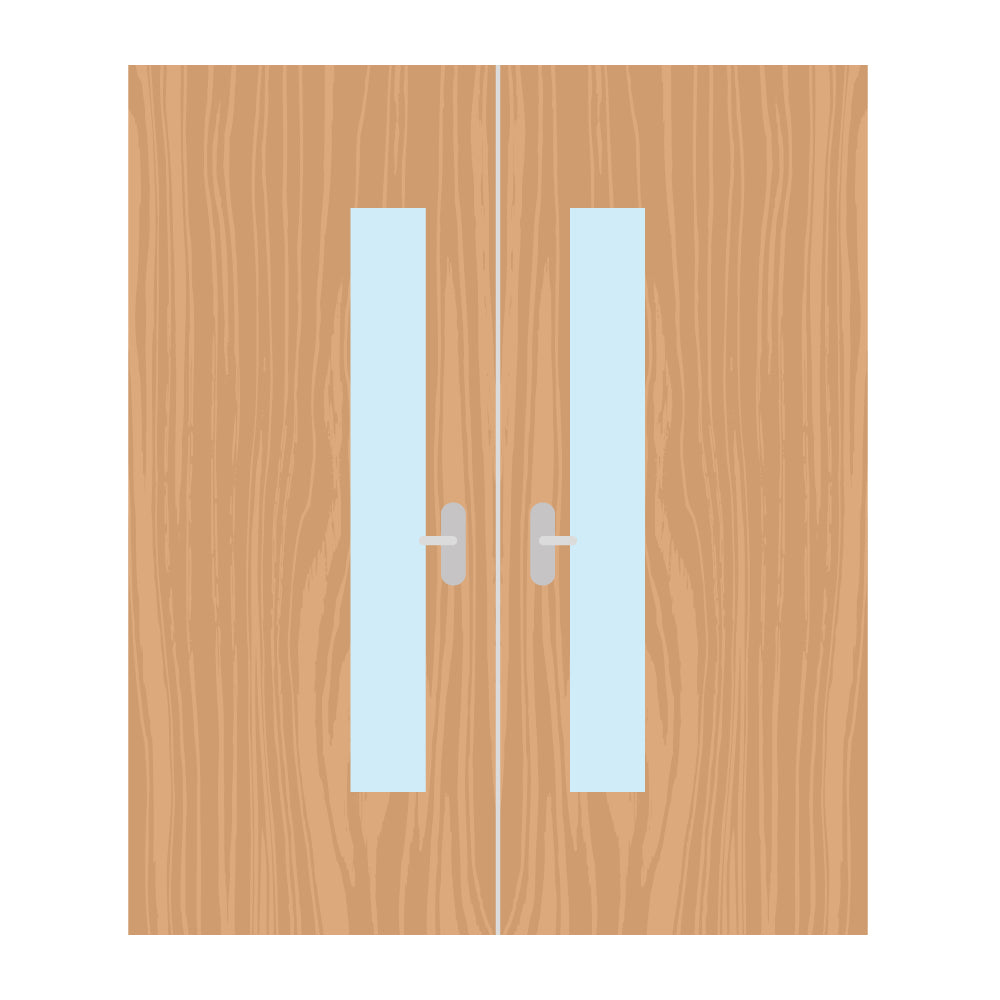 Premier External Paint Grade Ply 25G FD60 Fire Door glazing design