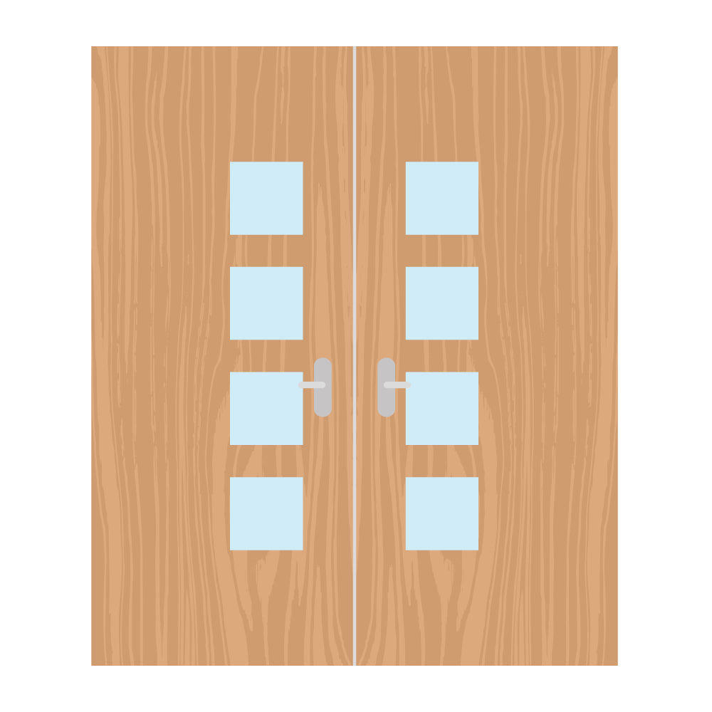 Premier External Paint Grade Ply 26G FD60 Fire Door glazing design
