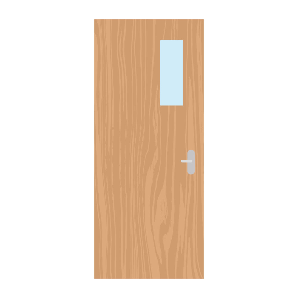 Premier Internal Walnut Bespoke 4G FD60 Fire Door glazing design
