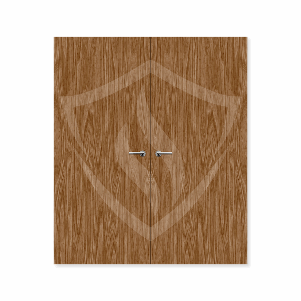 Internal Bespoke Walnut Veneer E30/p Flush Double Fd30 fire Up to 2135mm x 915mm x 44mm Premier Fire Doors
