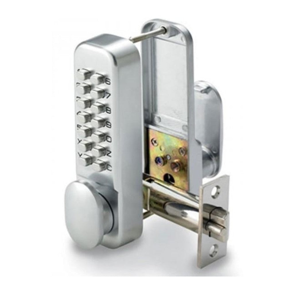 Backset Mechanical Digital Lock with Paddle Handle Premier Fire Doors