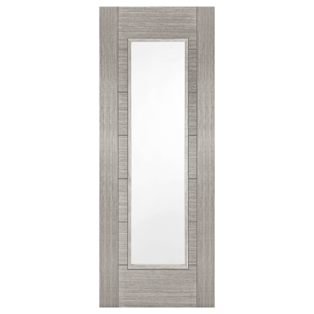 Mendes Internal Light Grey Corsica 1 Light Fd30 fire Door 1981 x 610mm / Corsica / Clear Flat Premier Fire Doors