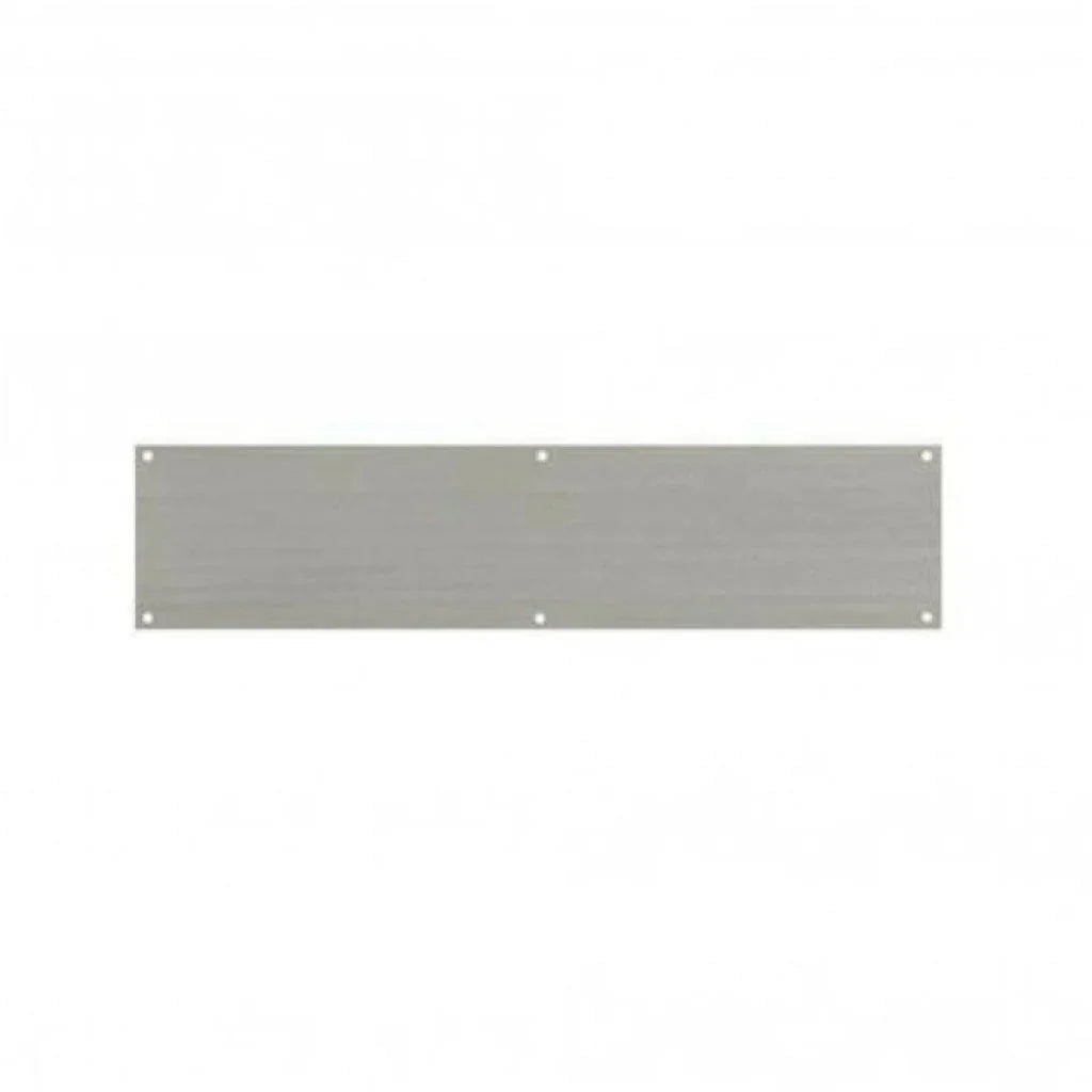 satin stainless steel door kick plate with pre-drilled screw holes