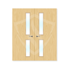 Premier Internal Ash Veneer 16g Glazed Double Fd30 fire Door Clear Glass / 1981 x 762mm / 6ft 6" x 2ft 6" / Ash Veneer Premier Fire Doors
