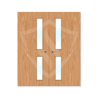 Premier Internal Beech Veneer 16g Glazed Double Fd60 fire Clear Glass / 1981 x 762mm / 6ft 6" x 2ft 6" / Beech Veneer Premier Fire Doors