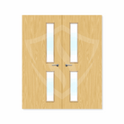 Internal Bespoke Koto Veneer 16g Glazed Double Fd30 fire Clear Glass / Koto Veneer / Up to 2135mm x 915mm x 44mm Premier Fire Doors