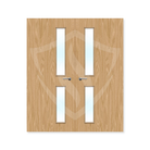 Premier Internal Oak Veneer 16g Glazed Double Fd60 fire Door Clear Glass / 1981 x 762mm / 6ft 6" x 2ft 6" / Oak Veneer Premier Fire Doors