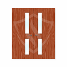 Internal Bespoke Sapele Veneer 16g Glazed Double Fd30 fire Clear Glass / Sapele Veneer / Up to 2135mm x 915mm x 44mm Premier Fire Doors