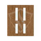 Premier Internal Walnut Veneer 16g Glazed Double Fd30 fire Clear Glass / 1981 x 762mm / 6ft 6" x 2ft 6" / Walnut Veneer Premier Fire Doors