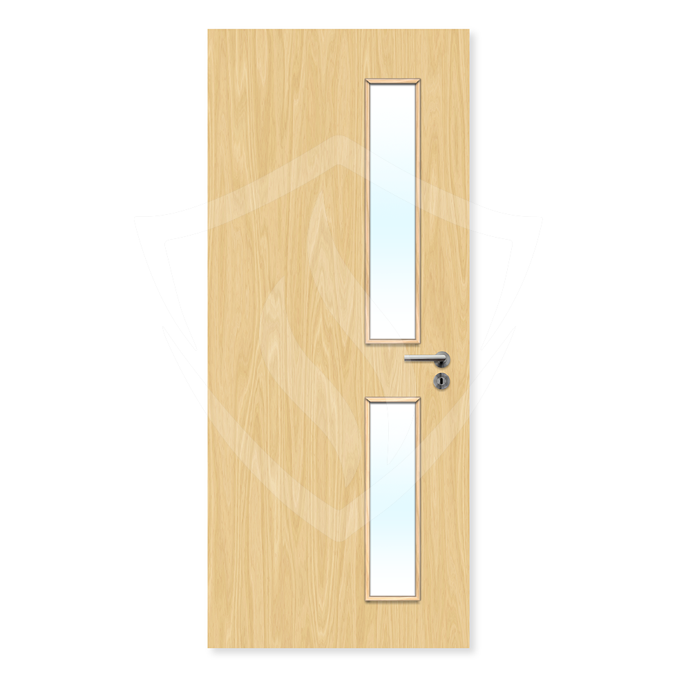 Premier Internal Ash Veneer 16g Glazed Fd30 fire Door Clear Glass / 1981 x 762mm / 6ft 6" x 2ft 6" / Ash Veneer Premier Fire Doors