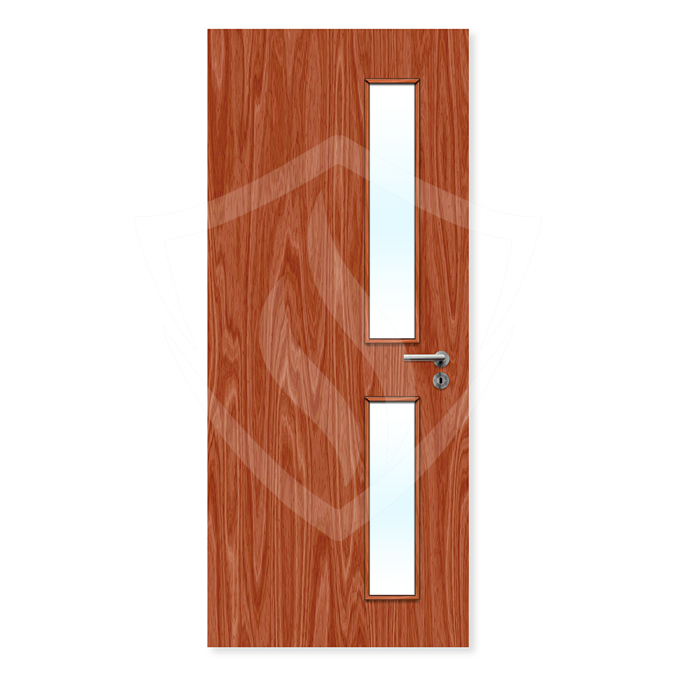 Premier Internal Sapele Veneer 16g Glazed Fd60 fire Door Clear Glass / 1981 x 762mm / 6ft 6" x 2ft 6" / Sapele Veneer Premier Fire Doors