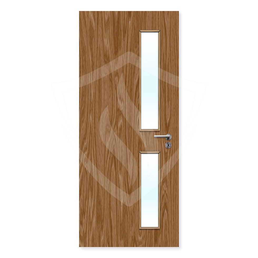 Premier Internal Bespoke Walnut Veneer 16g Glazed Fd60 fire Clear Glass / Walnut Veneer / Up to 2135mm x 915mm x 54mm Premier Fire Doors