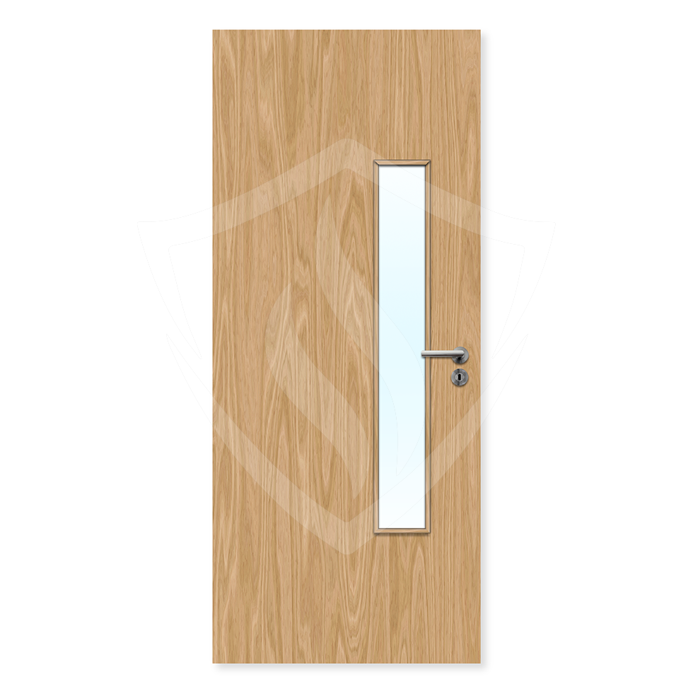 Premier Internal Bespoke Oak Veneer 18g Glazed Fd60 fire Clear Glass / Oak Veneer / Up to 2135mm x 915mm x 54mm Premier Fire Doors