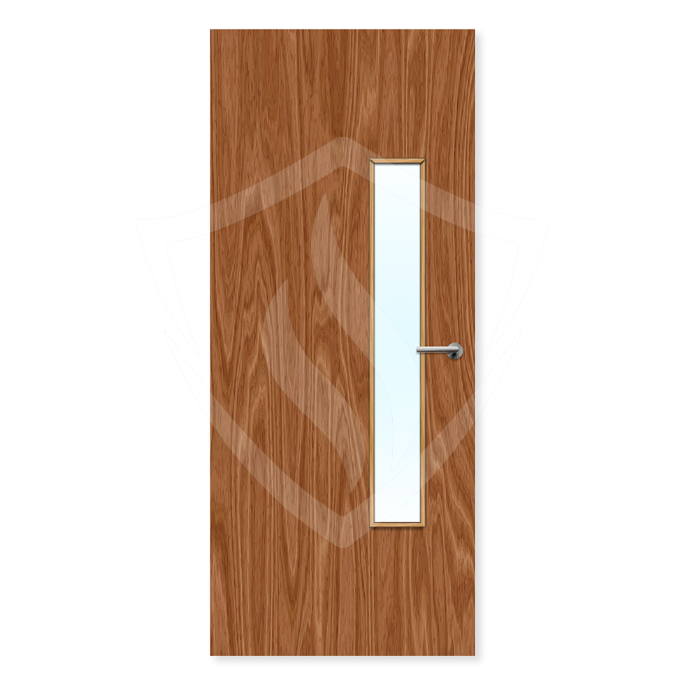 Premier External Bespoke Plywood Paint Grade 18g Glazed Fd30 Clear Glass / Plywood / Up tp 2135mm x 915mm x 44mm Premier Fire Doors