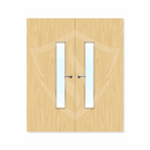 Internal Bespoke Ash Veneer 18g Glazed Double Fd30 fire Door Clear Glass / Ash Veneer / Up to 2135mm x 915mm x 44mm Premier Fire Doors