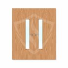 Internal Bespoke Beech Veneer 18g Glazed Double Fd30 fire Clear Glass / Beech Veneer / Up to 2135mm x 915mm x 44mm Premier Fire Doors