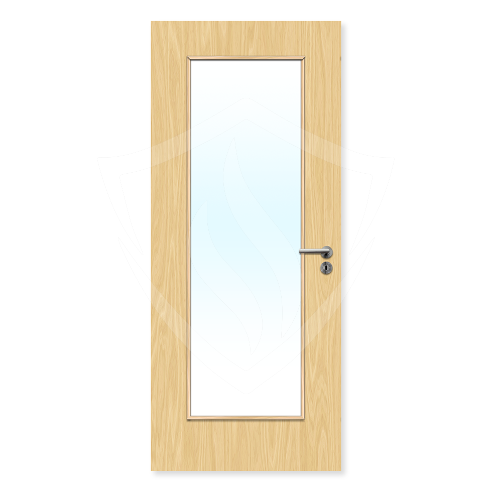 Premier Internal Bespoke Ash Veneer 19g (pattern 10) Glazed Clear Glass / Ash Veneer / Up to 2135mm x 915mm x 44mm Premier Fire Doors