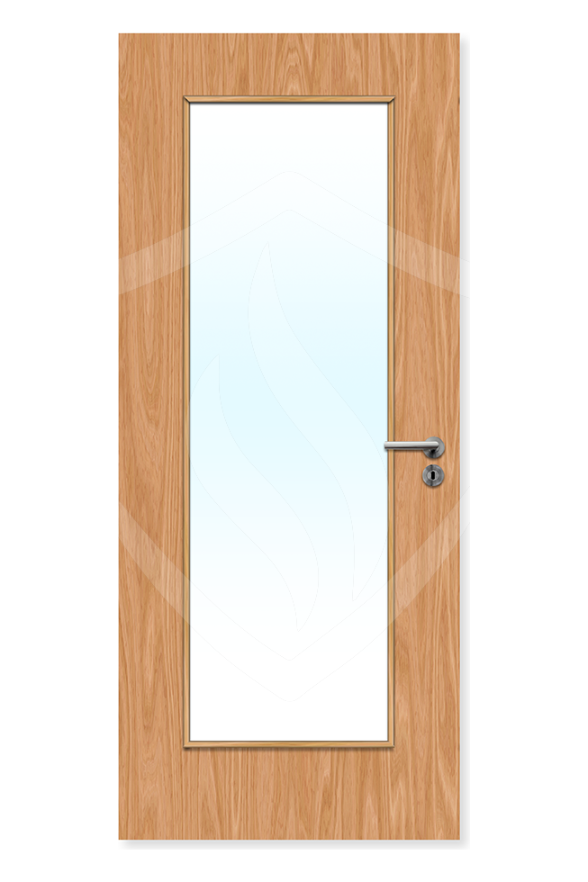 Premier Internal Beech Veneer 19g (pattern 10) Glazed Fd30 Clear Glass / 1981 x 762mm / 6ft 6" x 2ft 6" / Beech Veneer Premier Fire Doors