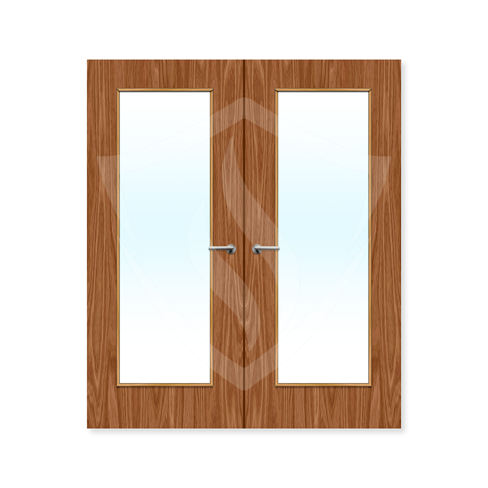 Premier Internal Plywood Paint Grade 19g (pattern 10) Glazed 1981 x 762mm / 6ft 6" x 2ft 6" / Clear Glass / Plywood Premier Fire Doors