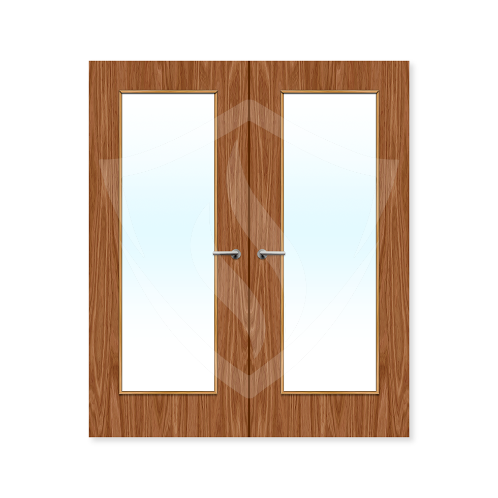 Premier External Bespoke Plywood Paint Grade 19g (pattern Clear Glass / Plywood / Up to 2135mm x 915mm x 44mm Premier Fire Doors