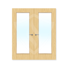 Premier Internal Ash Veneer 19g (pattern 10) Glazed Double Clear Glass / 1981 x 762mm / 6ft 6" x 2ft 6" / Ash Veneer Premier Fire Doors