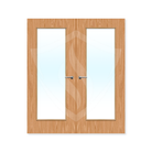 Premier Internal Beech Veneer 19g (pattern 10) Glazed Double Clear Glass / 1981 x 762mm / 6ft 6" x 2ft 6" / Beech Veneer Premier Fire Doors