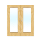 Premier Internal Bespoke Koto Veneer 19g (pattern 10) Glazed Clear Glass / Koto Veneer / Up to 2135mm x 915mm x 44mm Premier Fire Doors