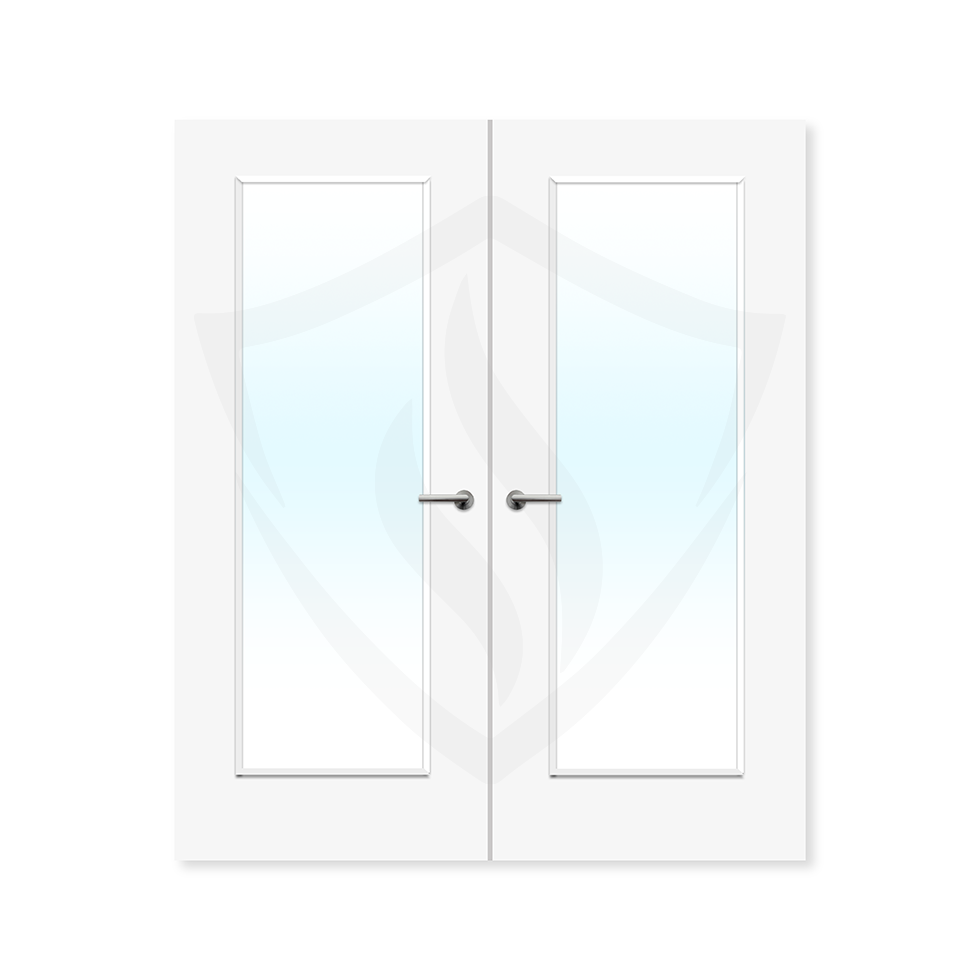 Premier Internal Plywood Paint Grade 19g (pattern 10) Glazed 2040 x 926/926mm Kraft paper finish / Frosted Glass / Plywood Premier Fire Doors