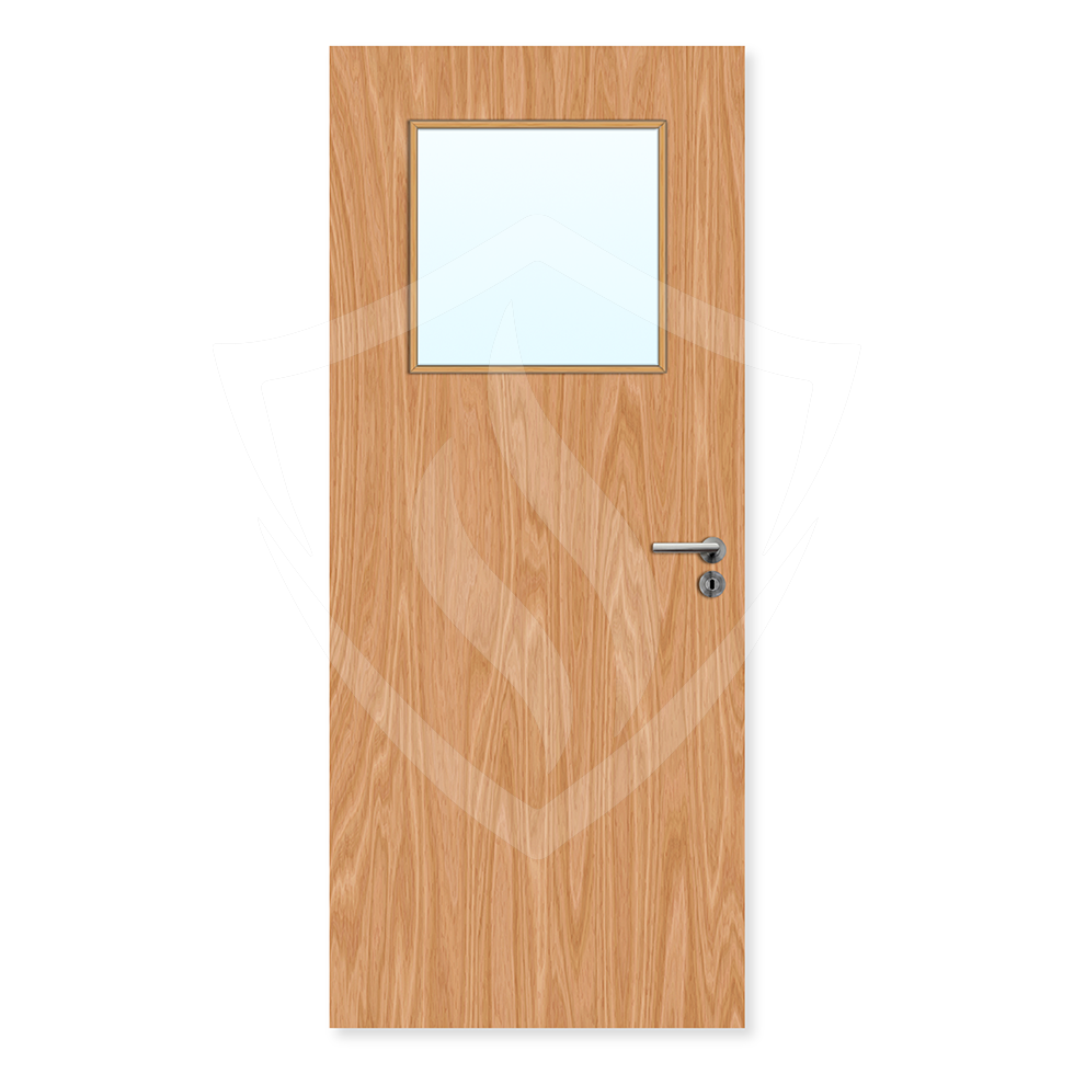 Premier Internal Bespoke Beech Veneer 1g Glazed Fd60 fire Clear Glass / Beech Veneer / Up to 2135mm x 915mm x 54mm Premier Fire Doors