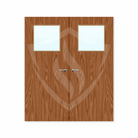 External Bespoke Plywood Paint Grade 1g Glazed Double Fd30 Clear Glass / Plywood / Up to 2135mm x 915mm x 44mm Premier Fire Doors
