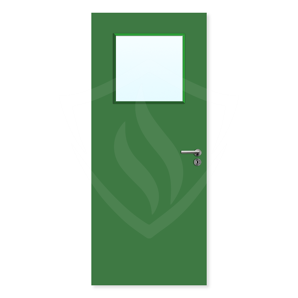 Premier Internal Bespoke Plywood (paint Finish) 1g Glazed Green / GWPP Premier Fire Doors