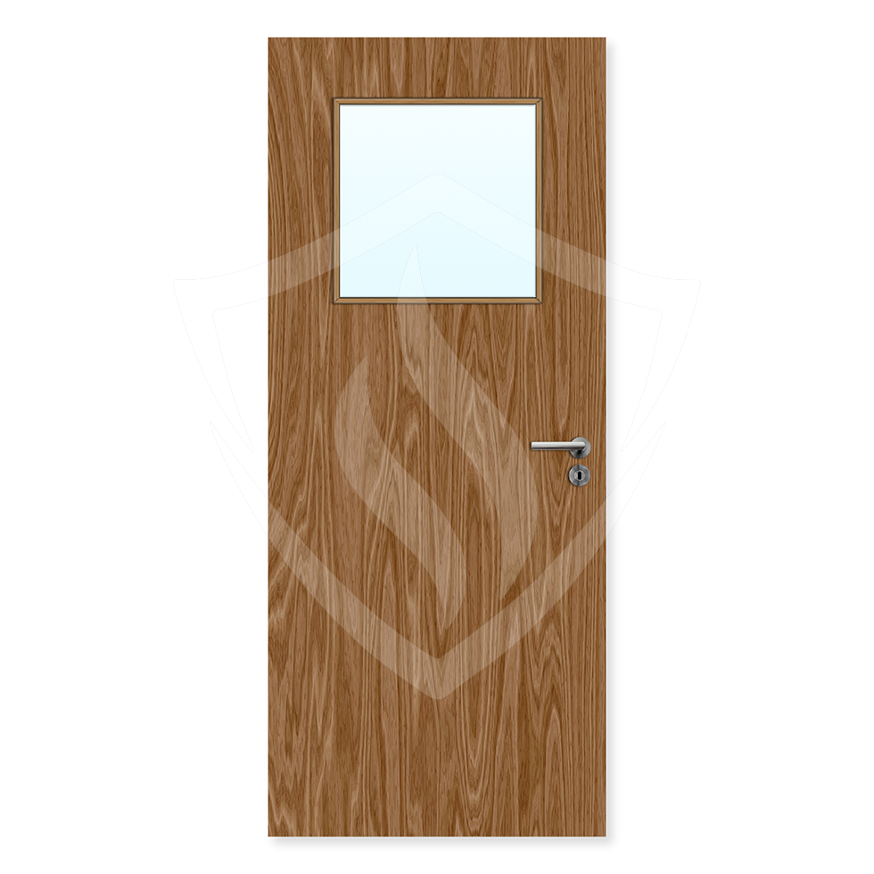 Premier Internal Walnut Veneer 1g Glazed Fd60 fire Door Clear Glass / 1981 x 762mm / 6ft 6" x 2ft 6" / Walnut Veneer Premier Fire Doors