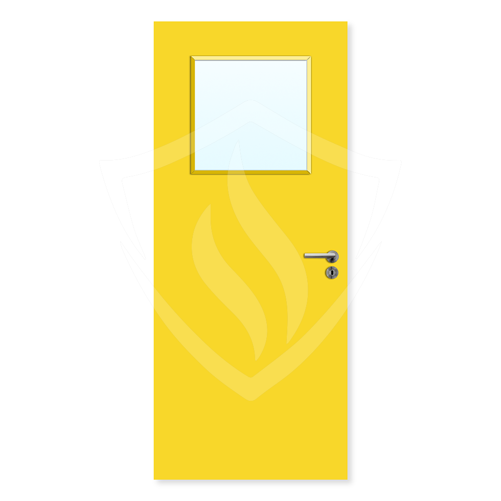 Premier Internal Bespoke Plywood (paint Finish) 1g Glazed Yellow / GWPP Premier Fire Doors