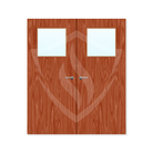 Premier Internal Sapele Veneer 1g Glazed Double Fd30 fire Clear Glass / 1981 x 762mm / 6ft 6" x 2ft 6" / Sapele Veneer Premier Fire Doors