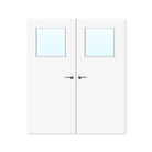 Premier Internal Primed 1G FD30 Double Fire Door glazing design