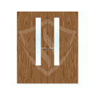 Premier Internal Walnut Veneer 20g Glazed Double Fd30 fire 1981 x 762mm / 6ft 6" x 2ft 6" / Clear Glass / Walnut Veneer Premier Fire Doors