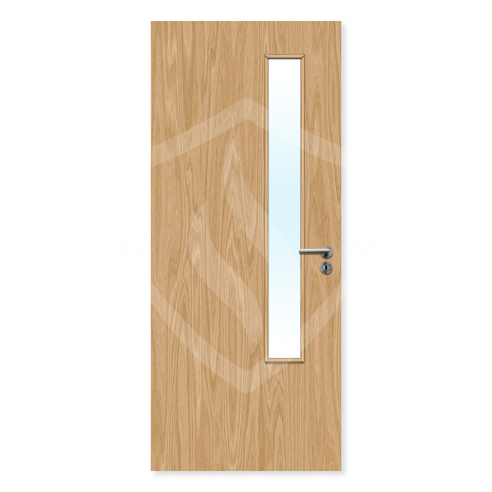 Premier Internal Bespoke Oak Veneer 20g Glazed Fd60 fire Clear Glass / Oak Veneer / Up to 2135mm x 915mm x 54mm Premier Fire Doors