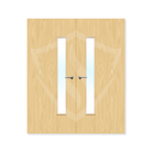 Premier Internal Ash Veneer 25g Glazed Double Fd60 fire Door Clear Glass / 1981 x 762mm / 6ft 6" x 2ft 6" / Ash Veneer Premier Fire Doors