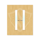Internal Bespoke Koto Veneer 25g Glazed Double Fd30 fire Clear Glass / Koto Veneer Premier Fire Doors