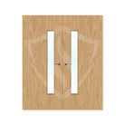 Premier Internal Oak Veneer 25g Glazed Double Fd30 fire Door Clear Glass / 1981 x 762mm / 6ft 6" x 2ft 6" / Oak Veneer Premier Fire Doors