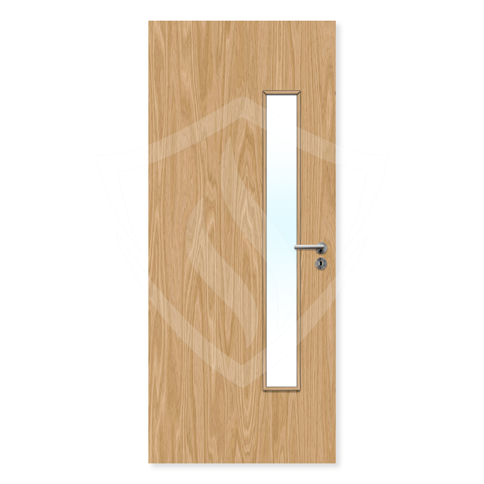 Premier Internal Oak Veneer 25g Glazed Fd30 fire Door 1981 x 610mm / 6ft 6" x 2ft / Clear Glass / Oak Veneer Premier Fire Doors