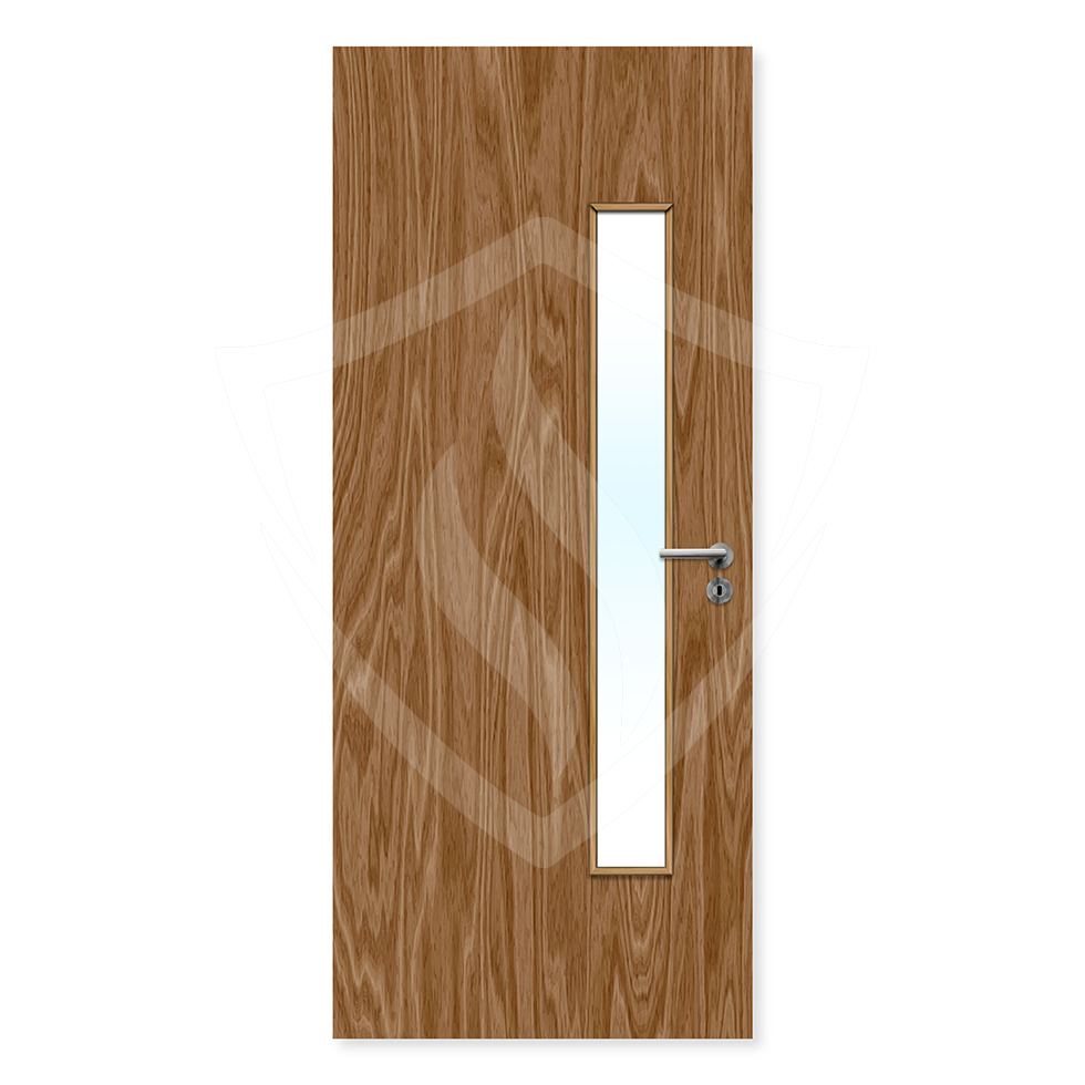 Premier Internal Bespoke Walnut Veneer 25g Glazed Fd30 fire Clear Glass / Walnut Veneer / Up to 2135mm x 915mm x 44mm Premier Fire Doors