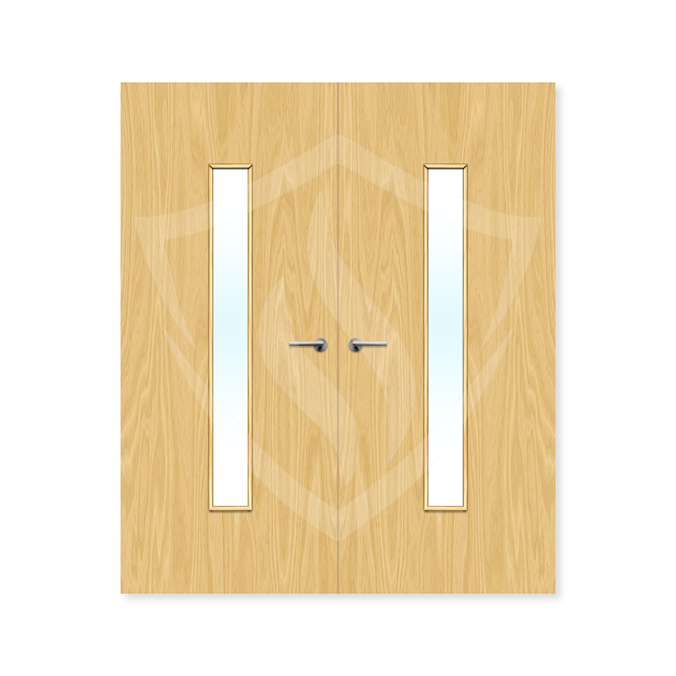 Premier Internal Koto Veneer 29g Glazed Double Fd30 fire 1981 x 762mm / 6ft 6" x 2ft 6" / Clear Glass / Koto Veneer Premier Fire Doors