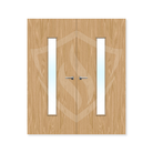 Premier Internal Oak Veneer 29g Glazed Double Fd30 fire Door Clear Glass / 1981 x 762mm / 6ft 6" x 2ft 6" / Oak Veneer Premier Fire Doors